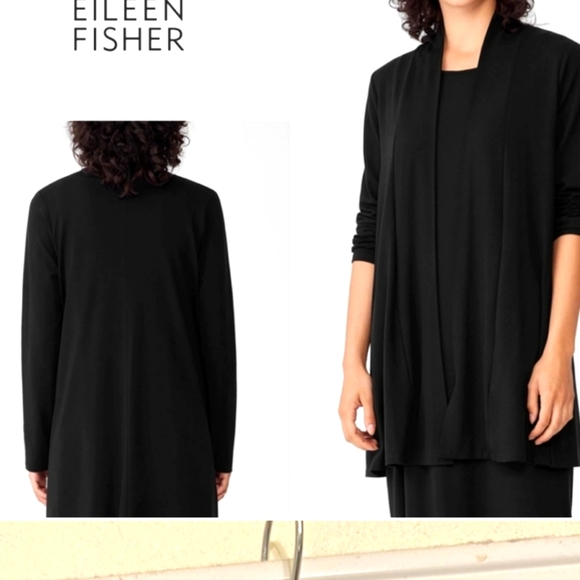 Brown Cardigan Jacket XL w/ Pockets  Sustainable TENCEL Elieen Fisher NWT - Picture 5 of 14